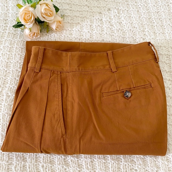 NWT Madewell Pleated Wide Leg Pants, Golden Pecan - Picture 9 of 13